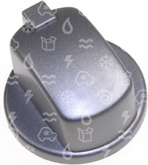 knoflík trouby ARISTON / INDESIT, stříbrný, C00284958